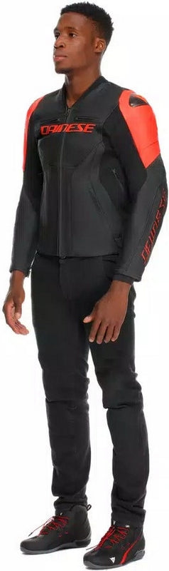 Dainese / ダイネーゼ RACING 5 レザージャケット ブラック/ブラック/フルオレッド | 2015300031-P75
