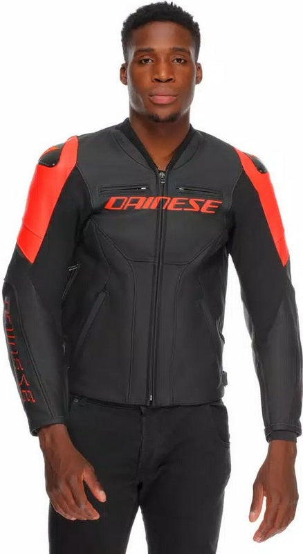 Dainese / ダイネーゼ RACING 5 レザージャケット ブラック/ブラック/フルオレッド | 2015300031-P75