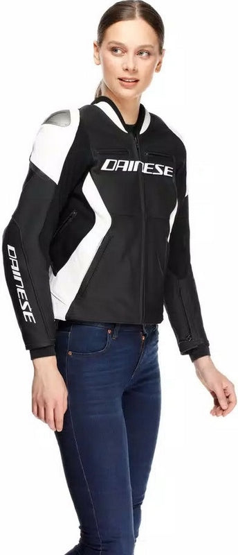 Dainese / ダイネーゼ RACING 5 レザージャケット レディース ブラック/ホワイト | 2015300034-622