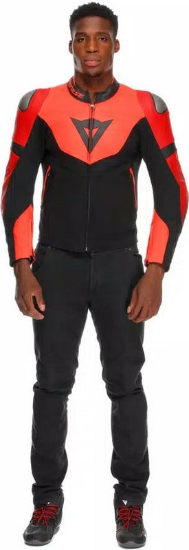 Dainese / ダイネーゼ IPERATTIVA レザーテキストジャケット ジャケット フルオレッド/ブラック | 2015300036-779