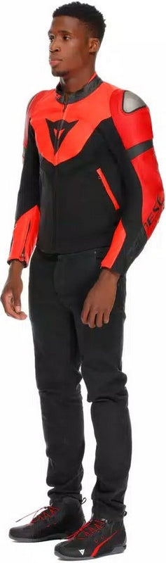 Dainese / ダイネーゼ IPERATTIVA レザーテキストジャケット ジャケット フルオレッド/ブラック | 2015300036-779