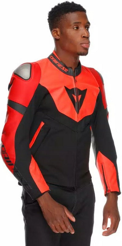 Dainese / ダイネーゼ IPERATTIVA レザーテキストジャケット ジャケット フルオレッド/ブラック | 2015300036-779