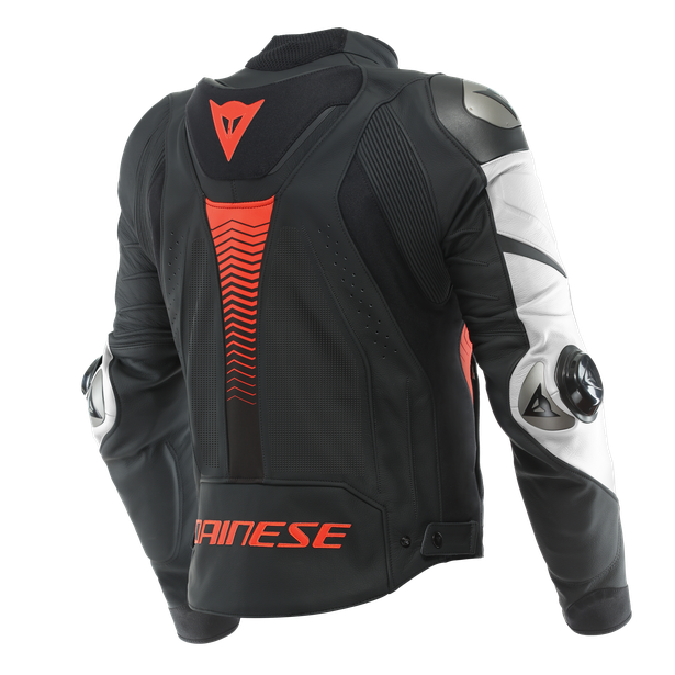 Dainese / ダイネーゼ Super Speed 4 Leather Jacket Perf. Black-Matt/White/Fluo-Red | 201533871-23A