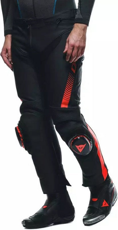 Dainese / ダイネーゼ SUPER SPEED レザーパンツ ブラック/フルオレッド | 2015500001-628