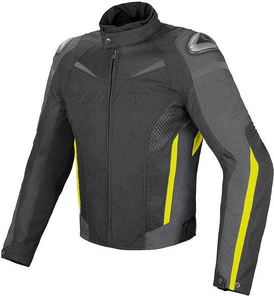 Dainese Jacket SUPER SPEED D-DRY black/dark-gull-grey/fluo-yellow Size 52 | 201654579P76012