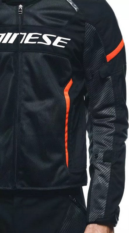 Dainese / ダイネーゼ AIR FRAME 3 TEX ジャケット ブラック/ブラック/フルオレッド | 2017300003-P75