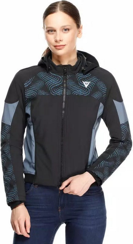 Dainese / ダイネーゼ IGNITE 2 TEX ジャケット レディース ブラック/ブルー MIRAGE | 2017300020-84N