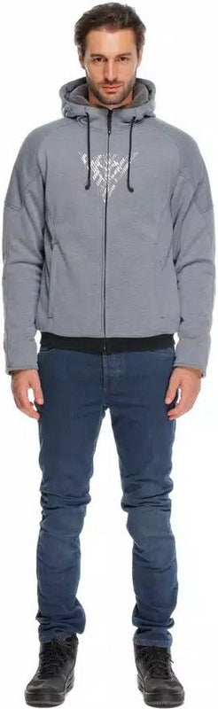 Dainese / ダイネーゼ BOVISA SAFETY フーディー FULL ZIP グレー-MELANGE/ブラック | 2017300021-N42