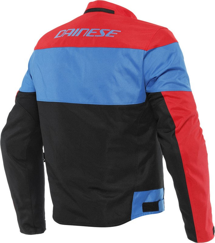 Dainese / ダイネーゼ ELETTRICA AIR テックス ジャケット ブラック/ラバレッド/ライトブルー | 20173524825F010