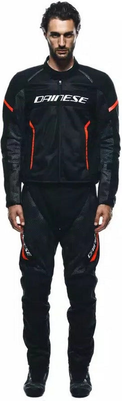 Dainese / ダイネーゼ DRAKE 2 SUPER AIR TEX パンツ ブラック/アンスラサイト/フルオレッド | 2017500003-P80