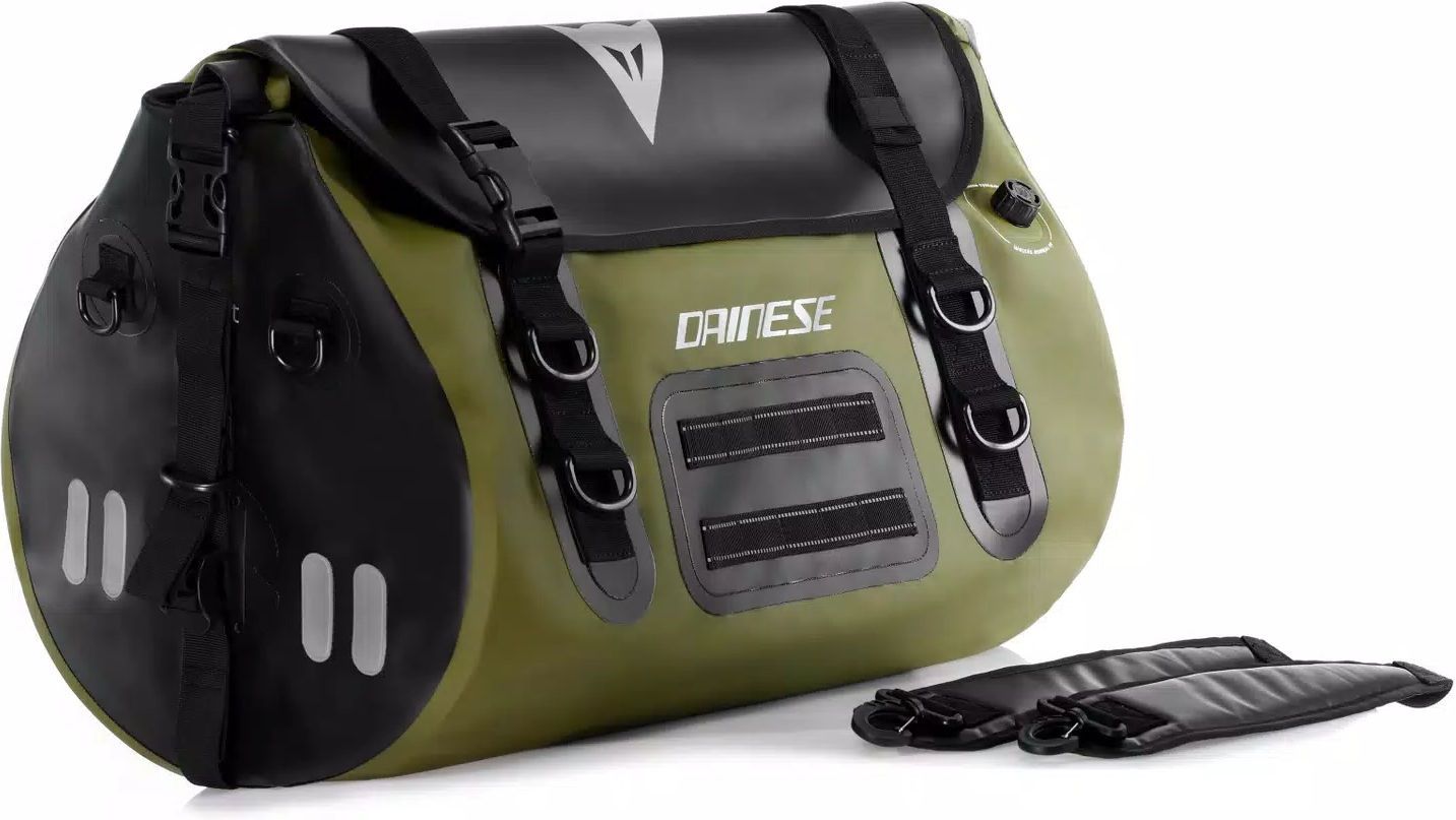 Dainese / ダイネーゼ EXPLORER WP ダッフルバッグ 45L ブラック/グリーン | 2019800006-636