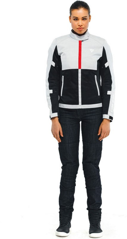 Dainese / ダイネーゼ RISOLUTA AIR テックス レディ ジャケット グラシアーグレイ/ラバレッド | 20273524934F008