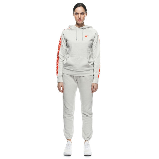 Dainese / ダイネーゼ Hoodie Stripes Lady Light-Gray/Fluo-Red | 202896882-82H