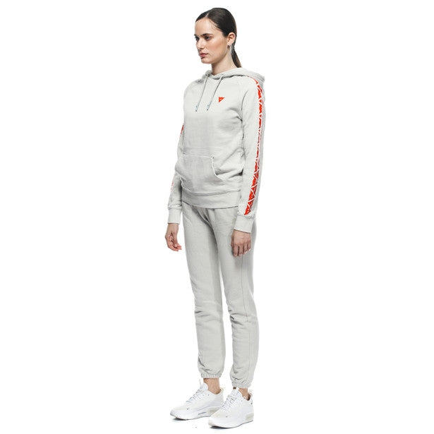 Dainese / ダイネーゼ Hoodie Stripes Lady Light-Gray/Fluo-Red | 202896882-82H