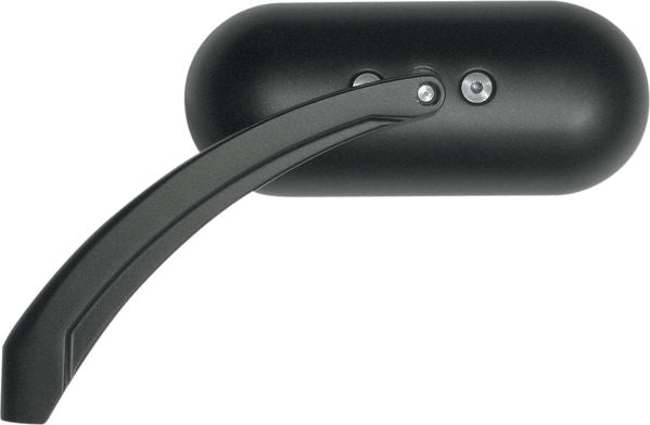 Drag Specialties MIRROR OVAL HOTOP FLATBLK | 0640-0488