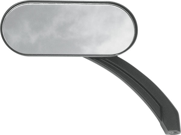 Drag Specialties MIRROR OVAL HOTOP FLATBLK | 0640-0488