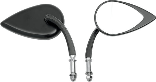Drag Specialties MIRROR T-DROP BLK S. STM | 0640-0690