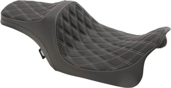 Drag Specialties SEAT DBL DIA SLVR VYNL FL | 0801-1115