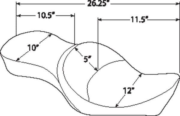 Drag Specialties SEAT DBLBKT SMTH 10-20 XL | 0804-0604