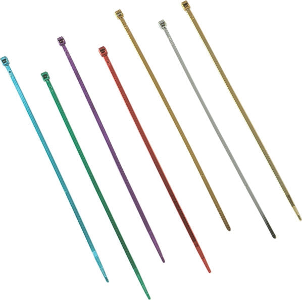 Drag Specialties CHROME CABLE TIE 4 10 PK | 10-6012C-10-HC3
