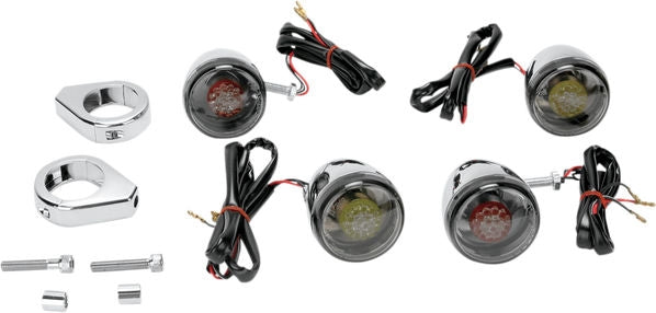 Drag Specialties TURN SIGNAL KIT RED-SMK | 12-0212