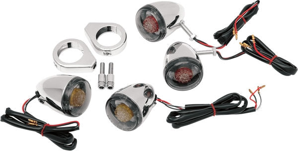 Drag Specialties TURN SIGNAL KIT RED-SMK | 12-0212