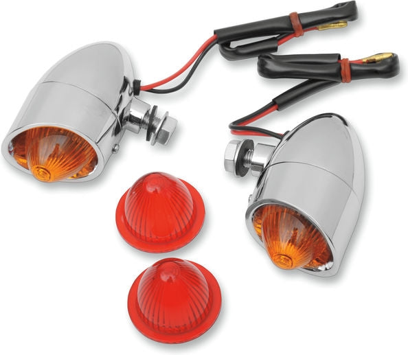 Drag Specialties LIGHT MINI-RETRO AMB/RED | 20-6053SBA/RH