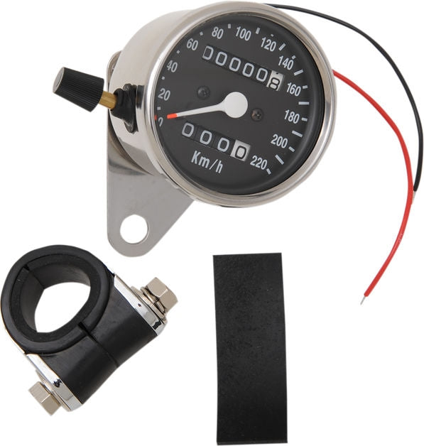 Drag Specialties SPEEDO 2:1 W/TRP BLK KM/H | 21-6817DS