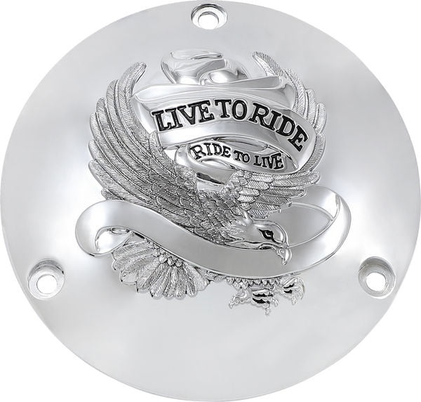 Drag Specialties DERBY COVER LTR 3-H CHR | 33-0010CA