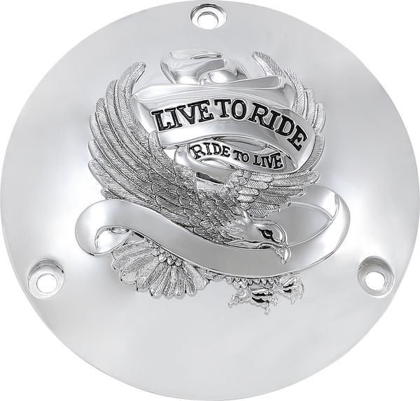 Drag Specialties DERBY COVER LTR 3-H CHR | 33-0010CA
