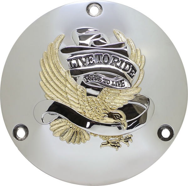 Drag Specialties DERBY COVER LTR 3-H GOLD | 33-0010DA