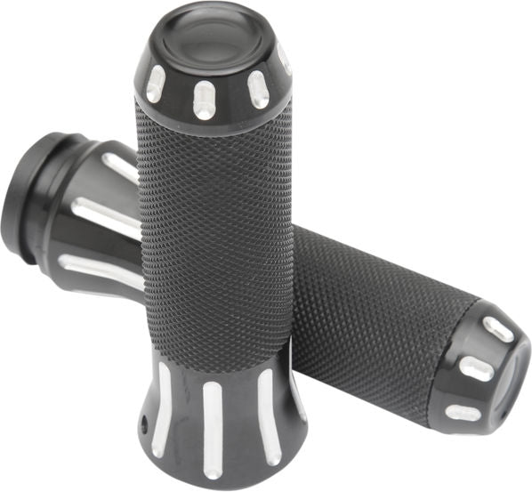 Drag Specialties GRIPS CUSTOM TBW BLK CUT | 354127