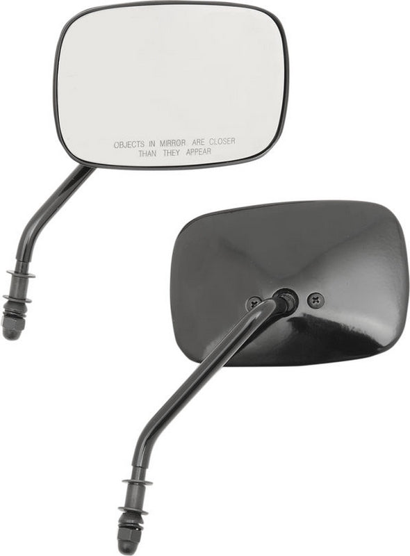 Drag Specialties MIRRORS RECT BLK SHRT | 60-0012/13GBX