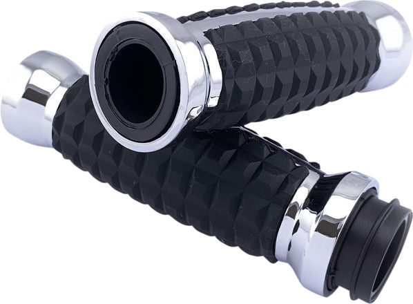 Drag Specialties GRIP CHR GRENADE GRIP TBW | H17-05C6CT