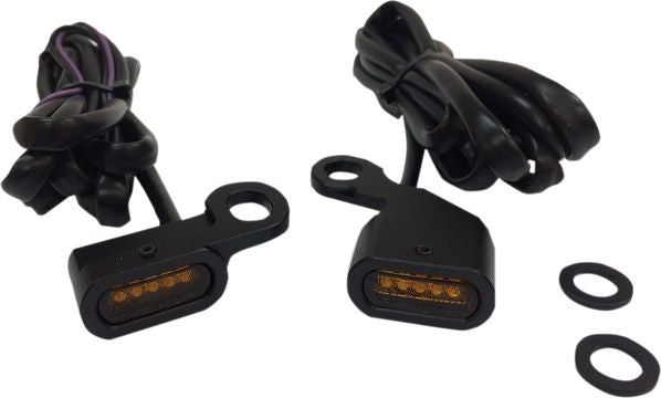 Drag Specialties LIGHTS TRNSIG BLK AMBR 96- | L22-0230MBAENU