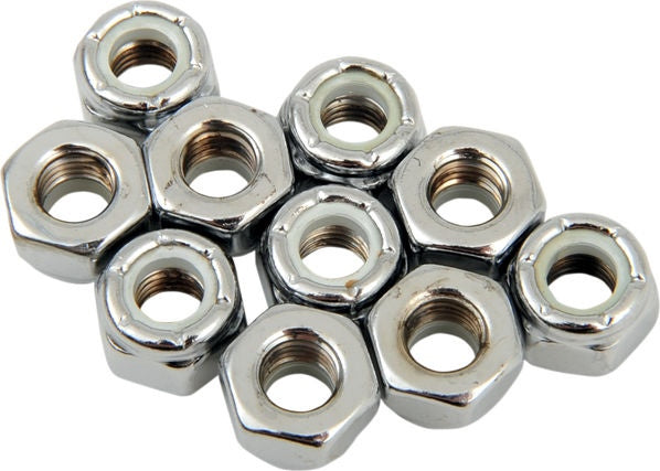 Drag Specialties 1/4-28 CHR NYLON NUT | MPB274