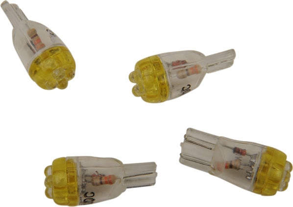 Drag Specialties MINI WEDGE CLEAR LED | T10-4LEDW-HC