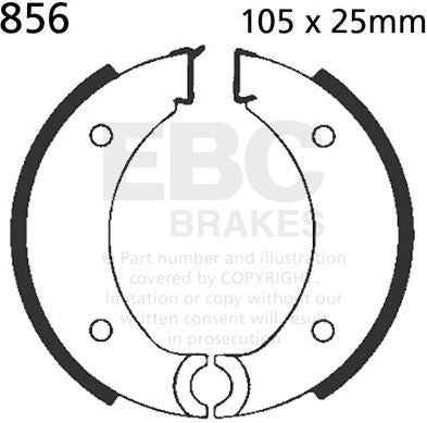 EBCブレーキ Plain モーターサイクル リプレイスメント ブレーキシューズ フロント左側用 | 856