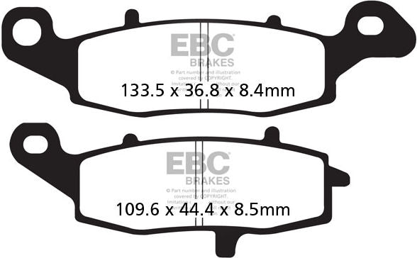 EBCブレーキ USA製 EPFA シリーズ エクストリーム Pro シンタリング ブレーキパッド フロント左側用 | EPFA229HH