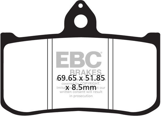 EBCブレーキ USA製 EPFA シリーズ エクストリーム Pro シンタリング ブレーキパッド フロント左側用 | EPFA239HH