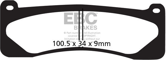 EBCブレーキ USA製 EPFA シリーズ エクストリーム Pro シンタリング ブレーキパッド フロント左側用 | EPFA263HH