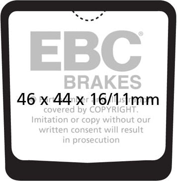 EBCブレーキ UK製ケブラー オーガニックFAシリーズ ブレーキパッド フロント左側用 | FA048