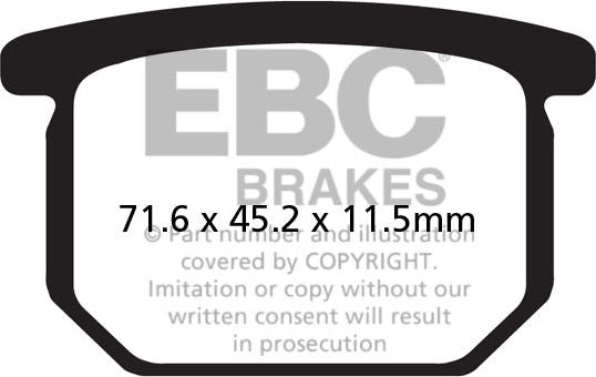 EBCブレーキ UK製ケブラー オーガニックFAシリーズ ブレーキパッド フロント左側用 | FA065