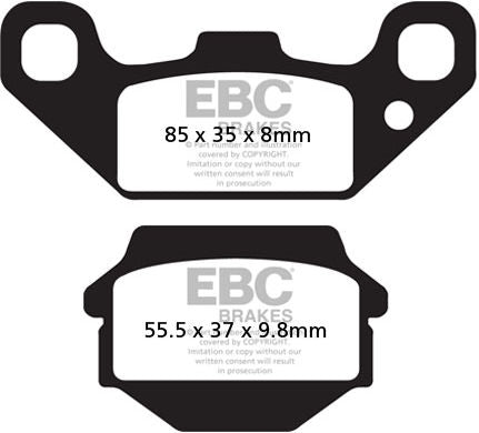 EBCブレーキ R シリーズ Heavy Duty シンタリング ブレーキパッド フロント左側用 | FA128R