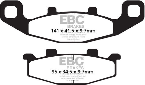 EBCブレーキ R シリーズ Heavy Duty シンタリング ブレーキパッド フロント左側用 | FA129R