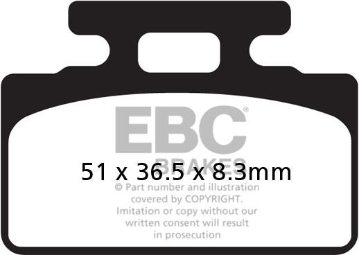EBCブレーキ UK製ケブラー オーガニックFAシリーズ ブレーキパッド リア左側用 | FA151