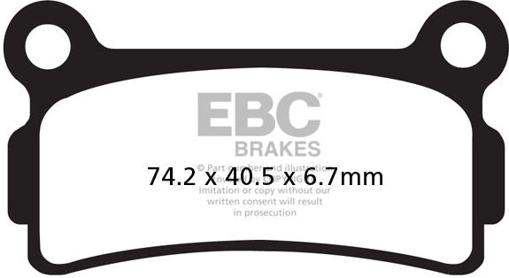 EBCブレーキ R シリーズ Heavy Duty シンタリング ブレーキパッド リア左側用 | FA164R