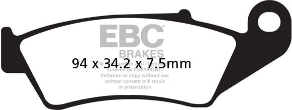 EBCブレーキ R シリーズ Heavy Duty シンタリング ブレーキパッド フロント左側用 | FA185R