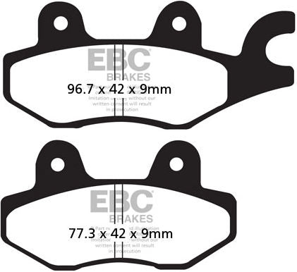 EBCブレーキ USA製 ダブルHシリーズ シンタリング ブレーキパッド フロント左側用 | FA197HH