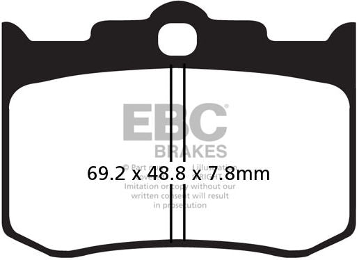 EBCブレーキ USA製 ダブルHシリーズ シンタリング ブレーキパッド フロント左側用 | FA216/3HH